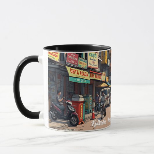 Mug Keepsaké Souvenir pour le centre-ville de Kolkata, (Gauche)