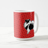 Mug Keeshond Graphics - Cute Original Chig Art (Devant droit)