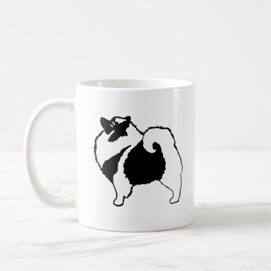 Mug Keeshond Graphics - Cute Original Chig Art (Gauche)