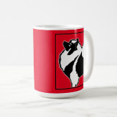 Mug Keeshond Graphics - Cute Original Chig Art (Devant droit)
