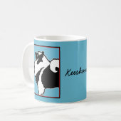 Mug Keeshond Graphics - Cute Original Chig Art (Devant gauche)