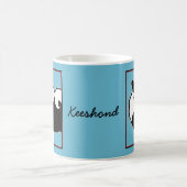 Mug Keeshond Graphics - Cute Original Chig Art (Centre)