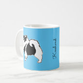 Mug Keeshond Graphics - Cute Original Chig Art (Devant gauche)