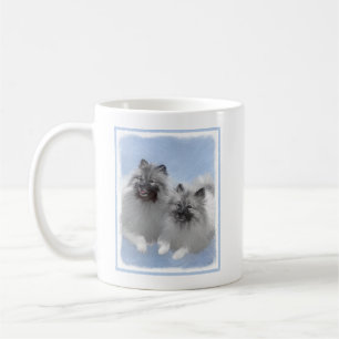Mug Keeshond Paire de Kees Peinture Art animal origina