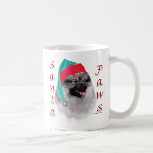 Mug Keeshond Père Noël Paws (Droite)