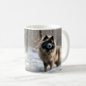 Mug Keeshond Qu'Il Neige Noël (Devant droit)