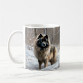 Mug Keeshond Qu'Il Neige Noël (Gauche)