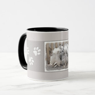 Mug Keeshonds at the Gate Painting - Original Dog Art