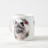 Mug Keeshony Christmas Wreath Festive Pup (Devant gauche)