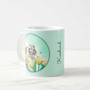 Mug Keeshony in Tulips Peinture mignonne Original Chie