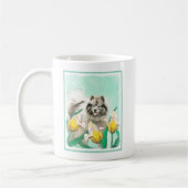 Mug Keeshony in Tulips Peinture mignonne Original Chie (Gauche)