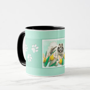 Mug Keeshony in Tulips Peinture mignonne Original Chie