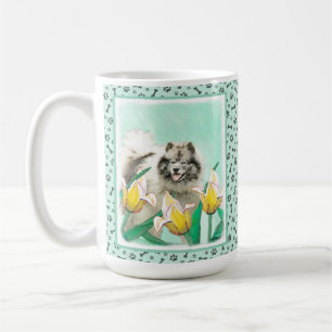 Mug Keeshony in Tulips Peinture mignonne Original Chie