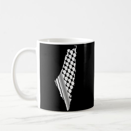 Mug Keffiyeh, carte de Palestine Kufiya (Gauche)