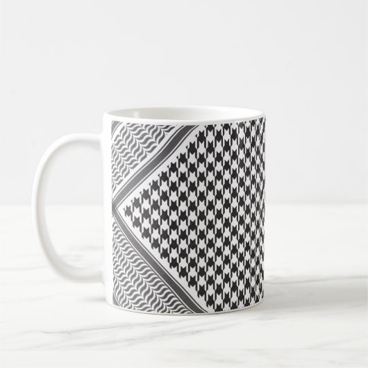 Mug Keffiyeh noir et blanc (Gauche)