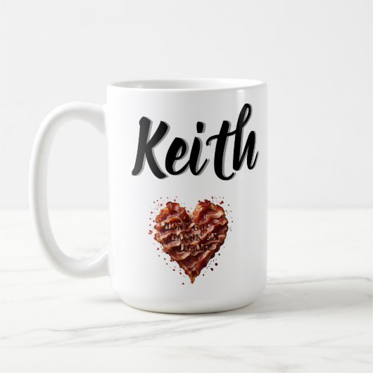 Mug Keith ne va pas baconner mon cœur, (Gauche)