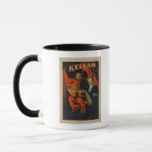 Mug Kellar Devil et les démons avec l'affiche du livre (Gauche)