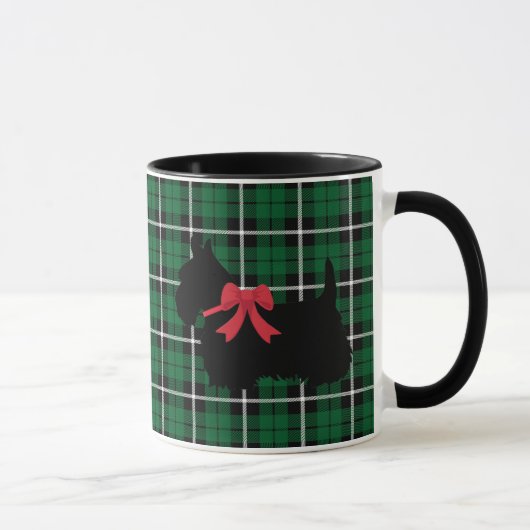 Mug Kelly green Scottish Terrier blanc/noir plaid (Droite)