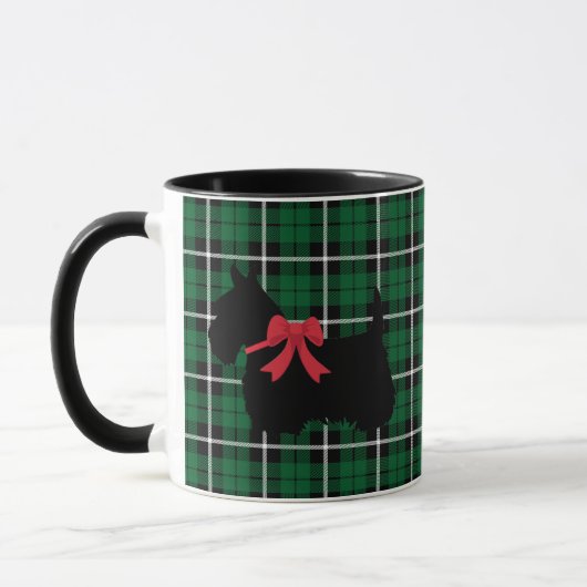 Mug Kelly green Scottish Terrier blanc/noir plaid (Gauche)