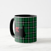 Mug Kelly green Scottish Terrier blanc/noir plaid (Devant gauche)
