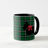 Mug Kelly green Scottish Terrier blanc/noir plaid (Devant droit)