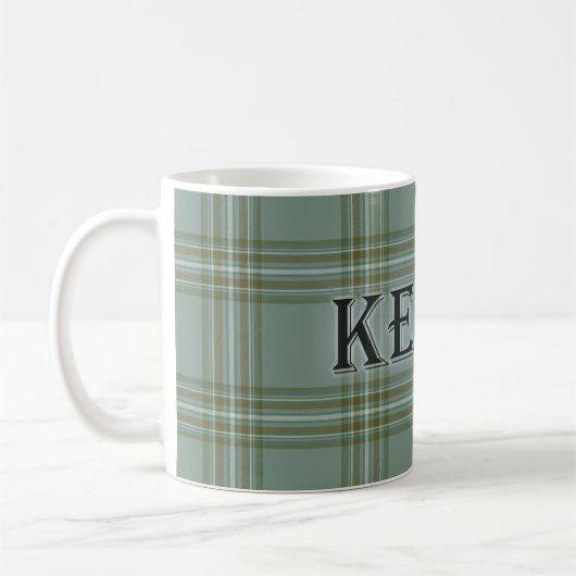 Mug Kelly Tartan avec le nom de famille (Gauche)