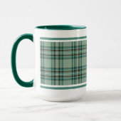 Mug Kelly Tartan Motif Mint Green Irish Plaid (Gauche)