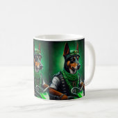 Mug Kelpie australienne conduite vélo St. Patrick's Da (Devant droit)
