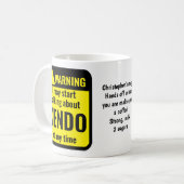 Mug Kendo Funny Personalized Warning (Devant gauche)