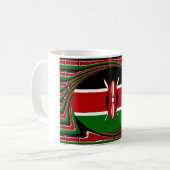 Mug Kenya Drapeau Art - Patriotique & Design Moderne (Devant gauche)