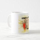 Mug Kenya Nous Vous Aimons Conception D'art à Perspect (Devant gauche)
