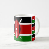 Mug Kényan Drapeau Mug, Patriotique Kenya Tea Cup (Devant droit)