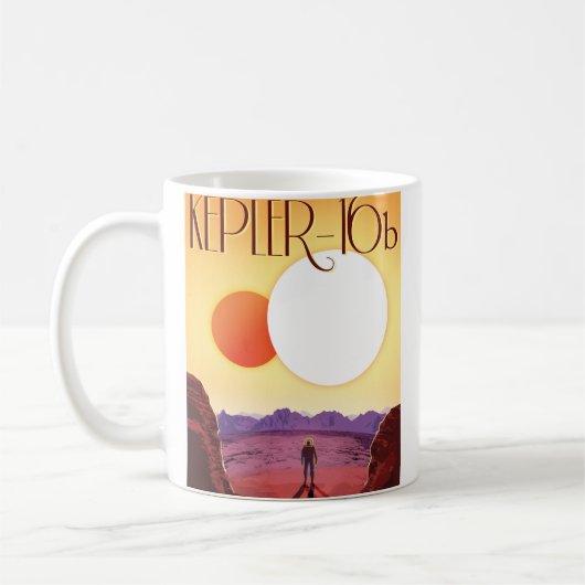 Mug Kepler-16b: Binary Solar Sunset Fine Art Space (Gauche)