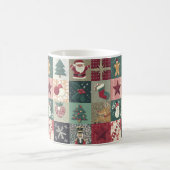Mug Keramische mok met kerstpatchworkthema (Centre)