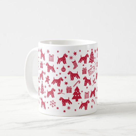 Mug Kerry Blue Terrier Design de Noël (Devant gauche)