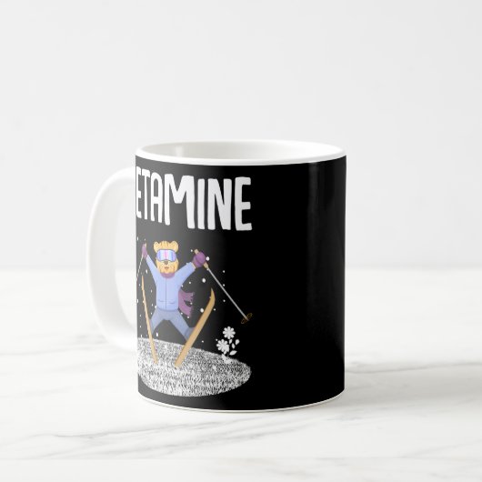 Mug Kétamine Ski Saut Ours Blanc (Devant gauche)