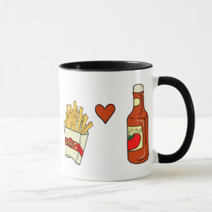 Mug Ketchup d'amour de pommes frites