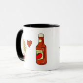 Mug Ketchup d'amour de pommes frites (Devant gauche)