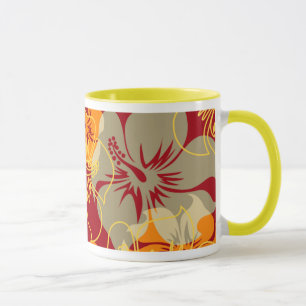 Mug Ketmie hawaïenne Camo de point d'Iniki floral