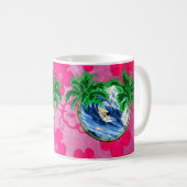 Mug Ketmie rose surfante (Devant droit)