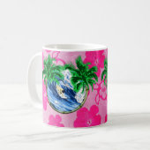 Mug Ketmie rose surfante (Devant gauche)