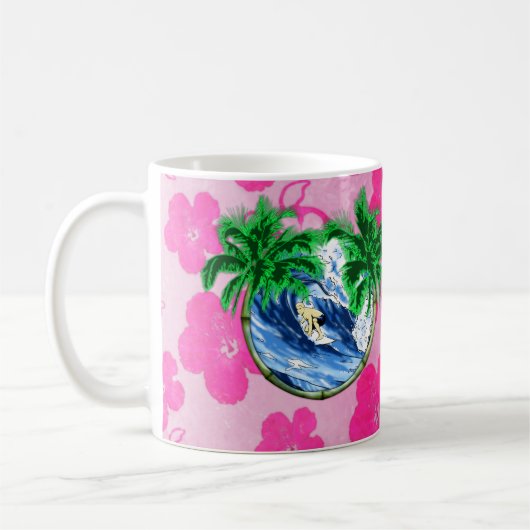 Mug Ketmie rose surfante (Gauche)