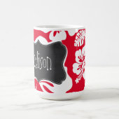 Mug Ketmie tropicale rouge de cadmium ; Tableau (Centre)
