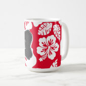 Mug Ketmie tropicale rouge de cadmium ; Tableau (Devant droit)