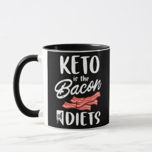 Mug Keto Diet idées cadeaux Ketones Bacon Hommes sains