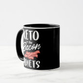 Mug Keto Diet idées cadeaux Ketones Bacon Hommes sains (Devant gauche)