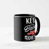 Mug Keto Diet idées cadeaux Ketones Bacon Hommes sains (Devant droit)