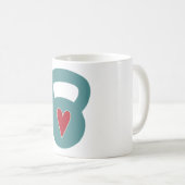 Mug Kettlebell avec un coeur (Devant droit)