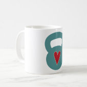 Mug Kettlebell avec un coeur (Devant gauche)