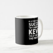 Mug KEVIN Gift Name Personalized Birthday Funny Christ (Devant droit)